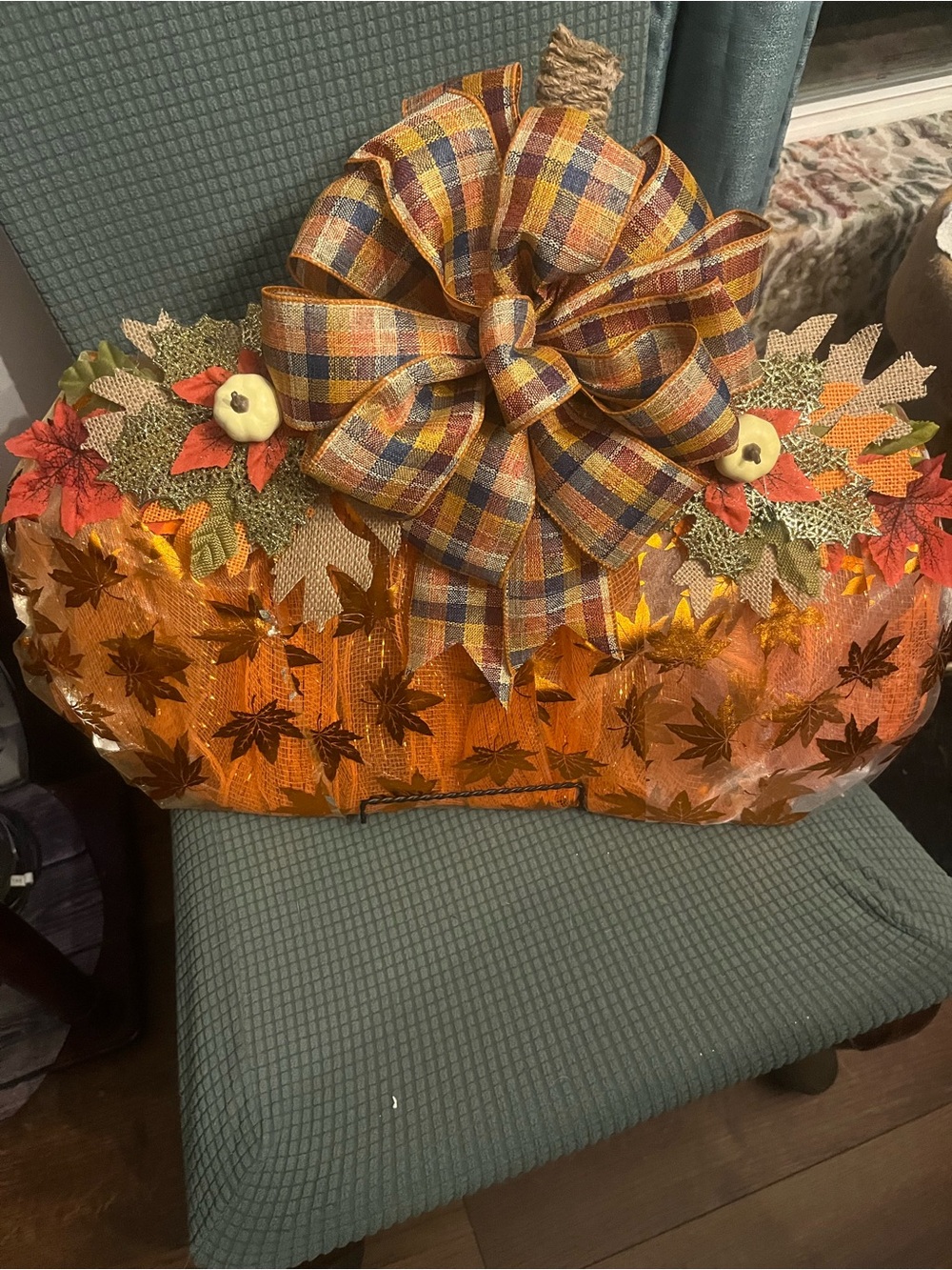 Handmade Fall Pumpkin Decor – Hanging or Easel Display – Autumn Harvest